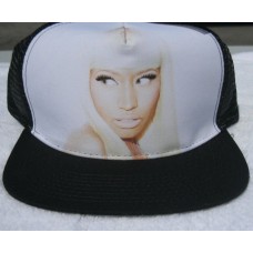 Nicki Minaj Face Hat White & Black Baseball Cap Adjustable Strap 811062025173 eb-39448398